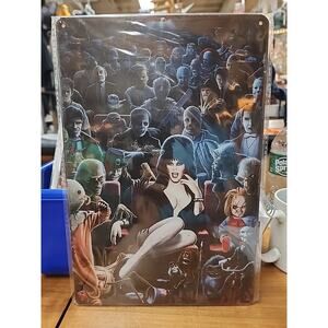 Horror Themed 8 " x 10" Metal Sign. ELVIRA, Leprexhaun. Freddy. Halloween